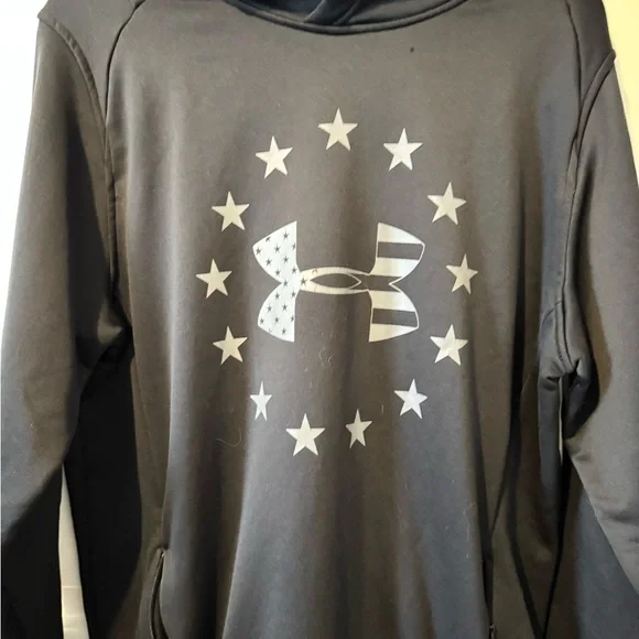Under Armour Black Hoodie with Star Pattern Large - Picture 3 of 13